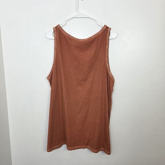 Peruvian Connection Orange 100% Pima Cotton Lightweight Minimalist Tank Top XL - Picture 2 of 5